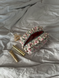 Косметичка молочна в рожеву квіточку з рюшами 001 фото 2